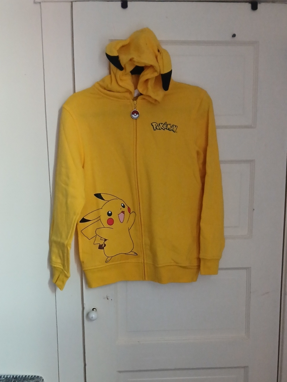 Pokemon Yellow Pikachu Zip Hoodie with Ear Accents